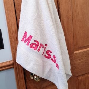 Personalized Towel. Applique name Towel. Bath, pool, beach towel. Girl Towel